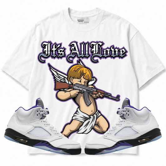 Rebranded Studios apparel — front styled with matching sneakers