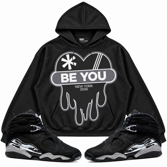 Rebranded Studios apparel — front styled with matching sneakers