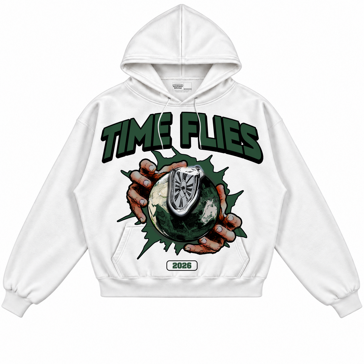 Rebranded Studios apparel — front without sneakers