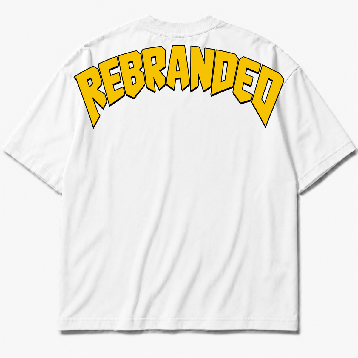 Rebranded Studios apparel — back without sneakers