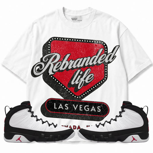 Rebranded Studios apparel — front styled with matching sneakers
