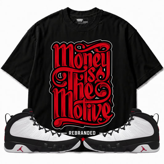 Rebranded Studios apparel — front styled with matching sneakers
