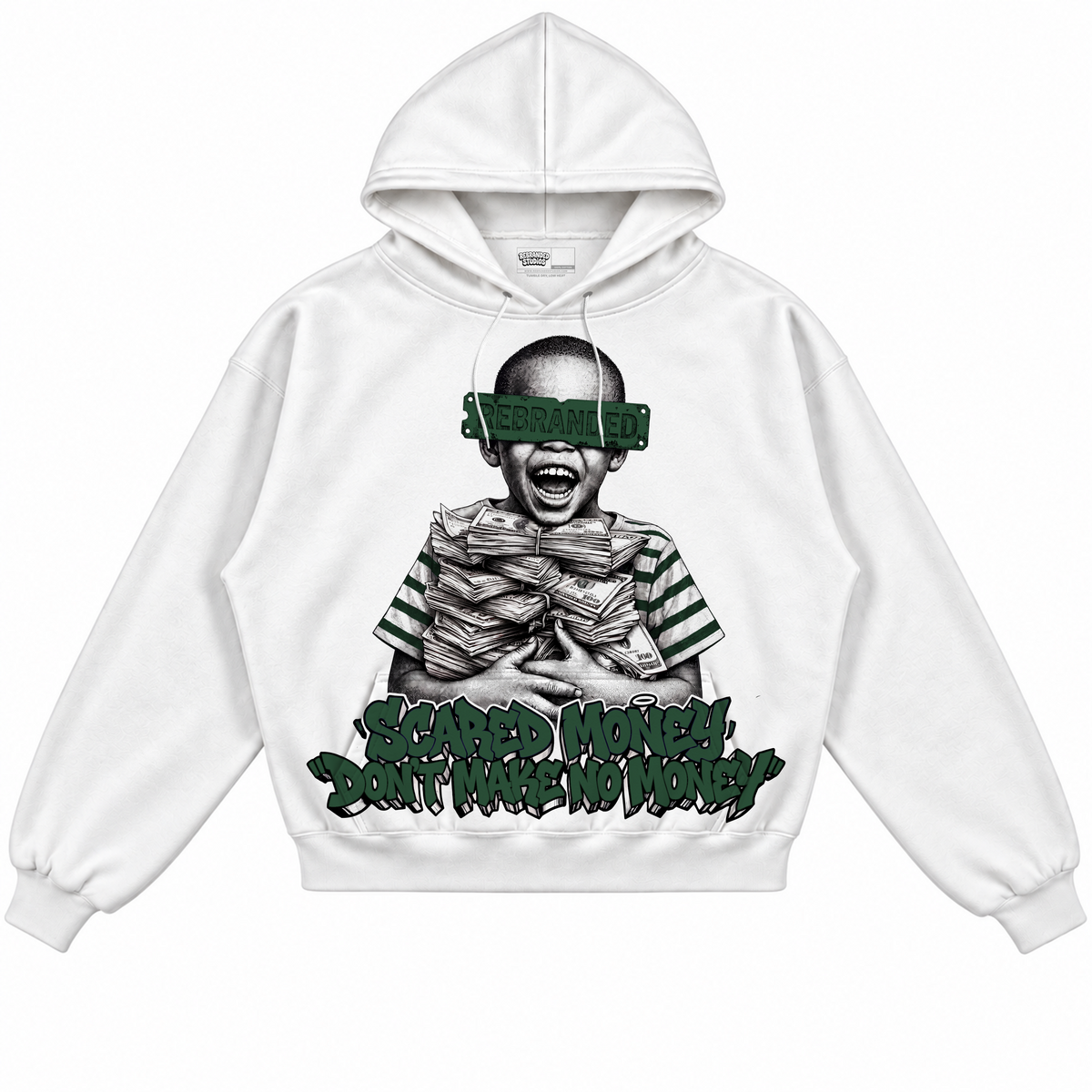 Rebranded Studios apparel — front without sneakers