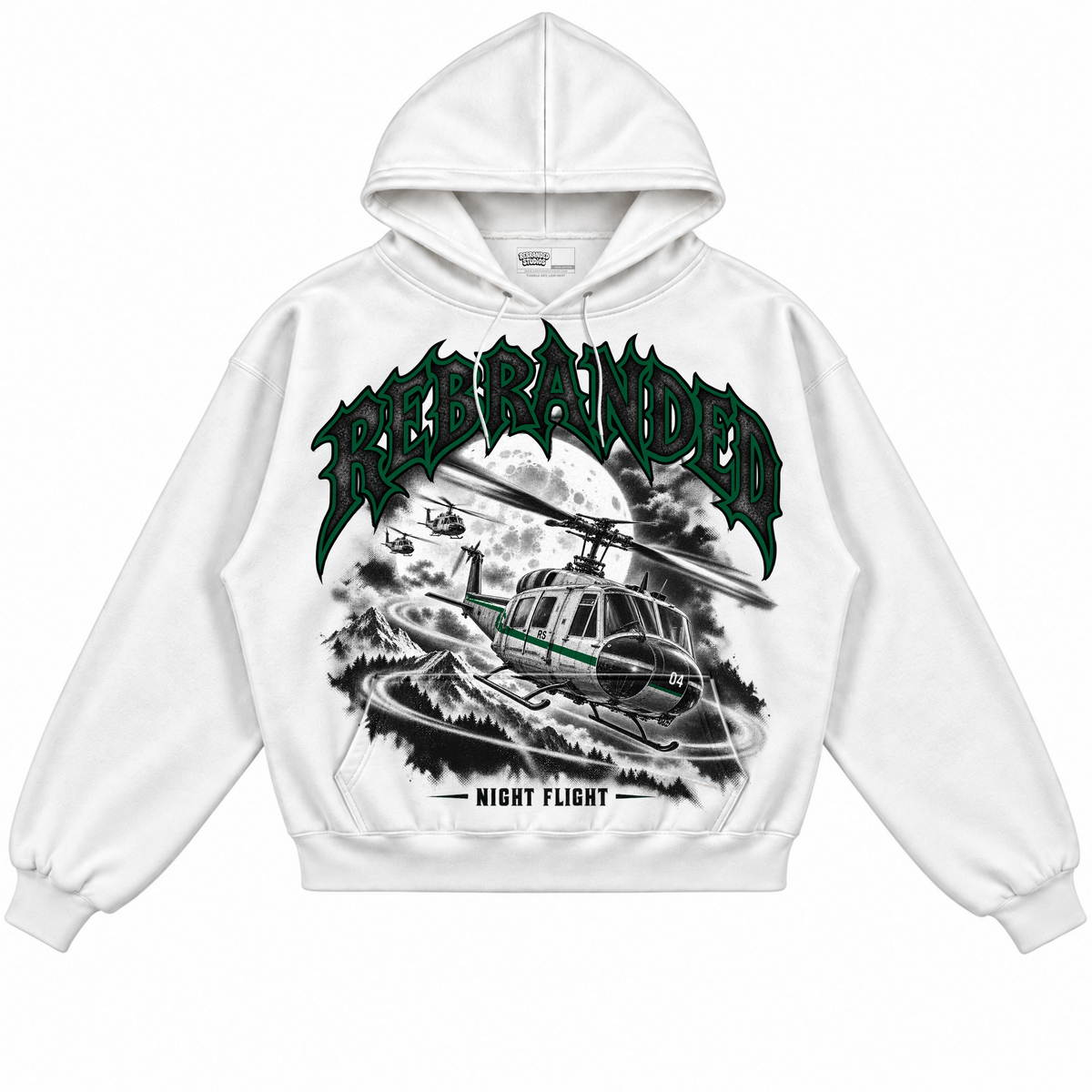 Rebranded Studios apparel — front without sneakers