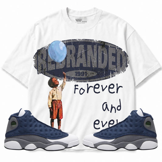 Rebranded Studios apparel — front styled with matching sneakers