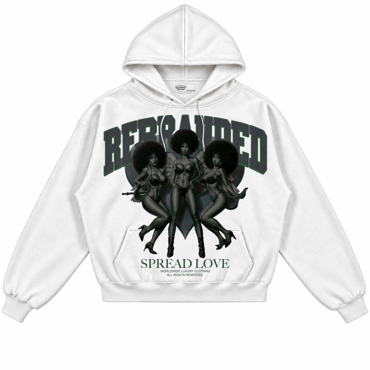 Rebranded Studios apparel — front without sneakers