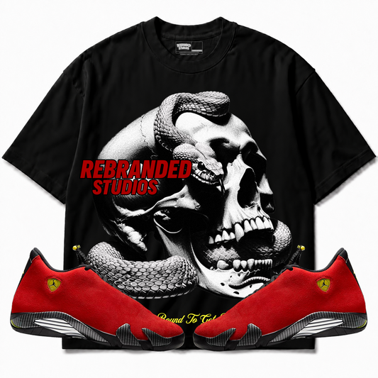 Rebranded Studios apparel — front styled with matching sneakers