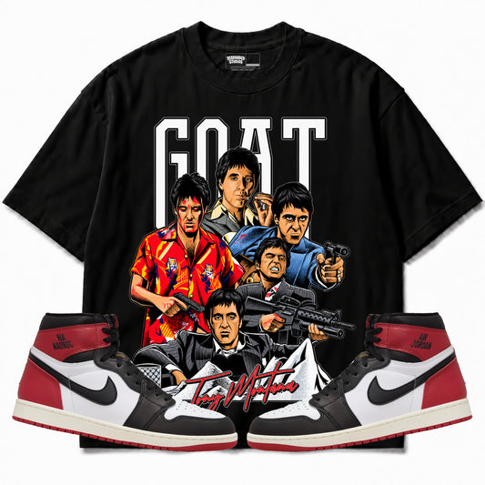 Rebranded Studios apparel — front styled with matching sneakers