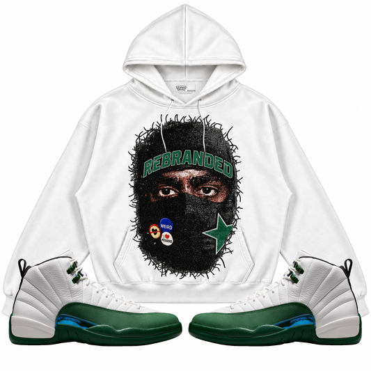Rebranded Studios apparel — front styled with matching sneakers
