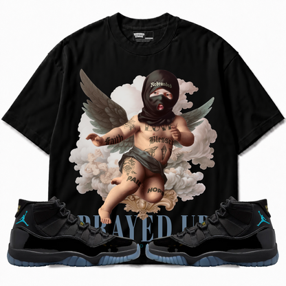 Rebranded Studios apparel — front styled with matching sneakers