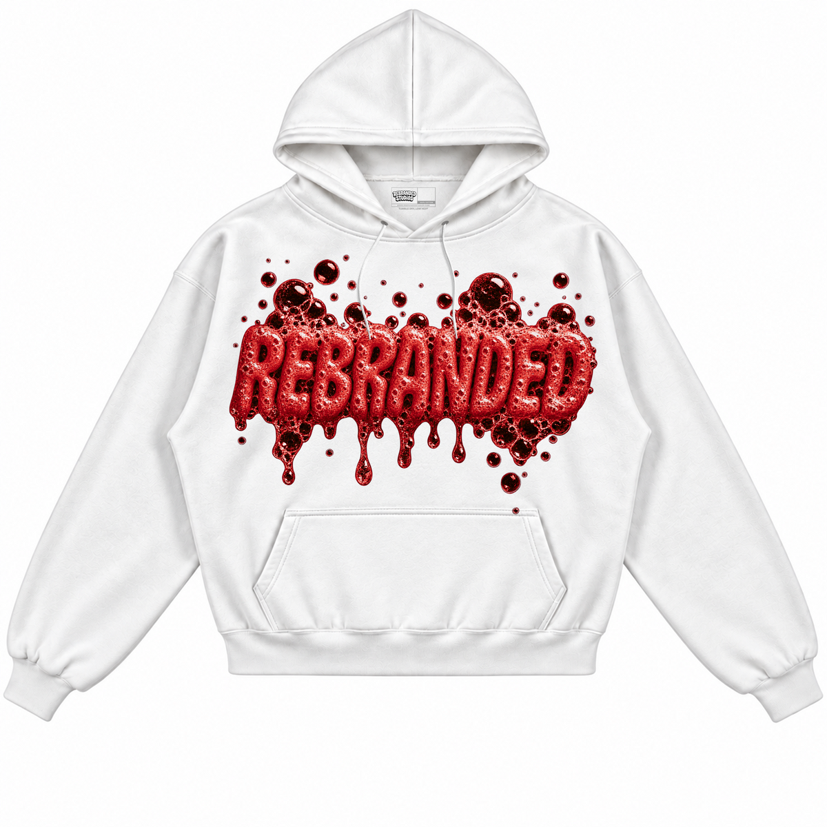 Rebranded Studios apparel — front without sneakers