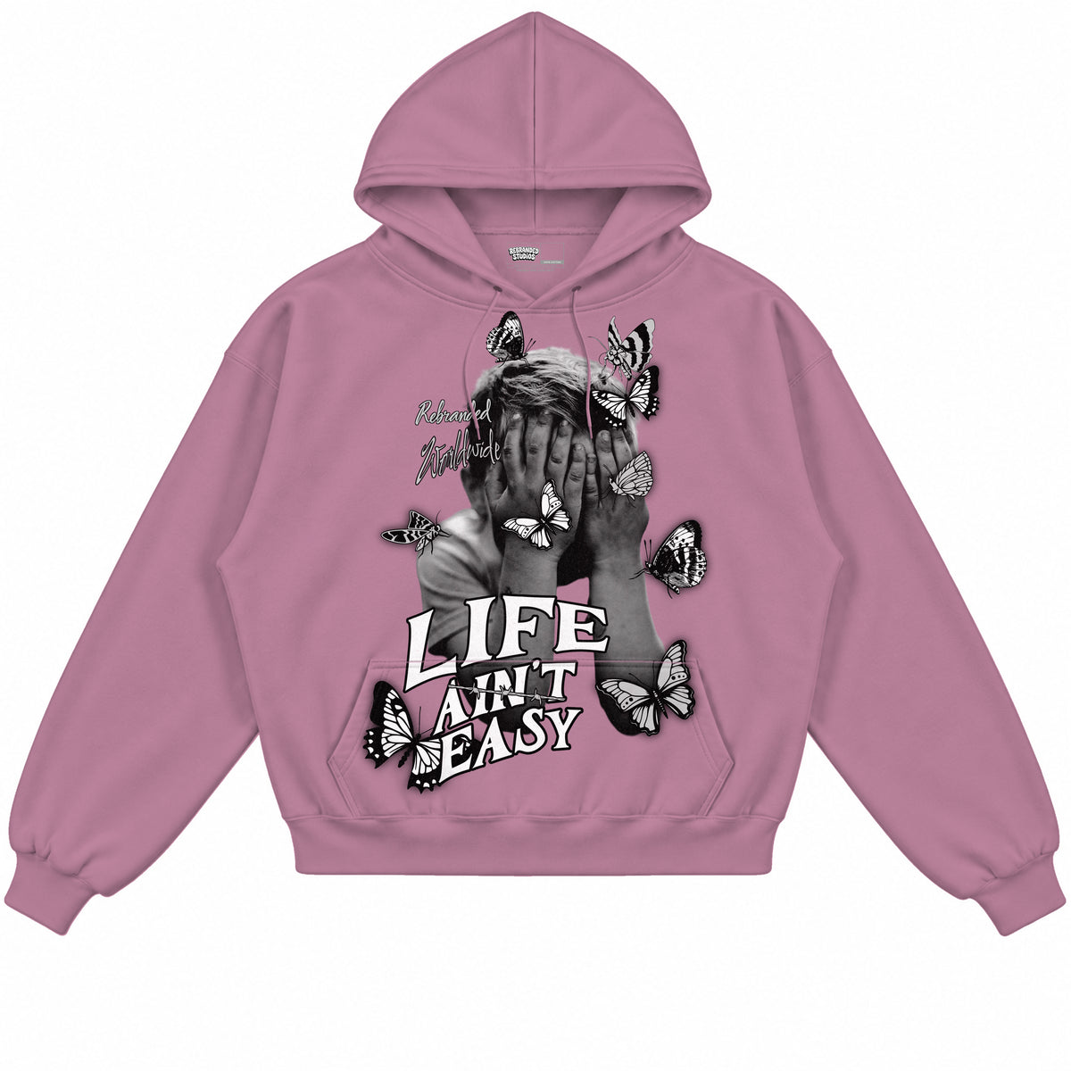 Rebranded Studios apparel — front without sneakers
