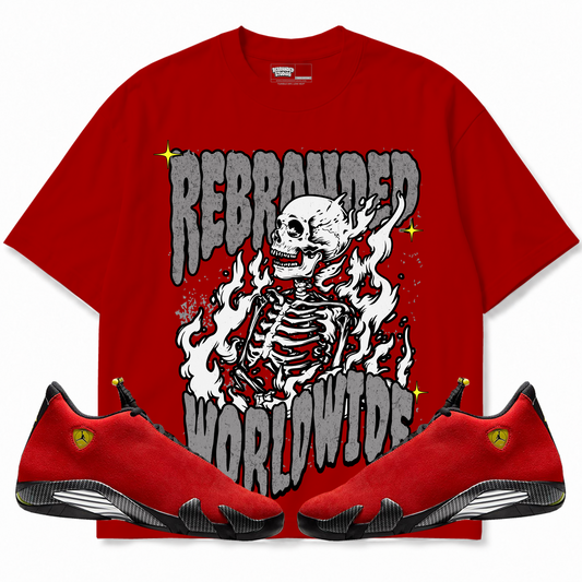 Rebranded Studios apparel — front styled with matching sneakers
