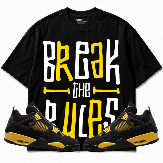 Rebranded Studios apparel — front styled with matching sneakers