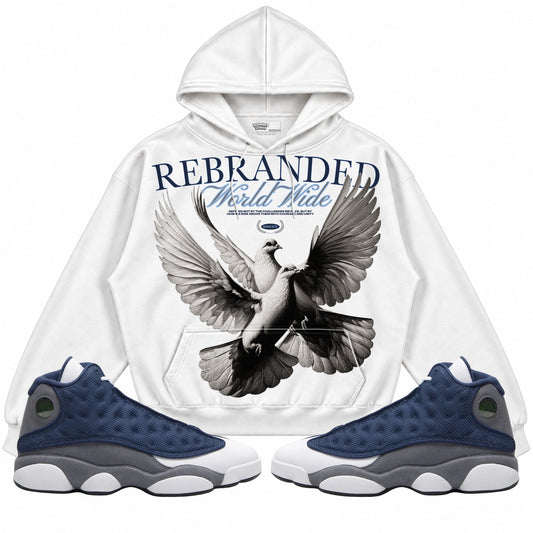 Rebranded Studios apparel — front styled with matching sneakers