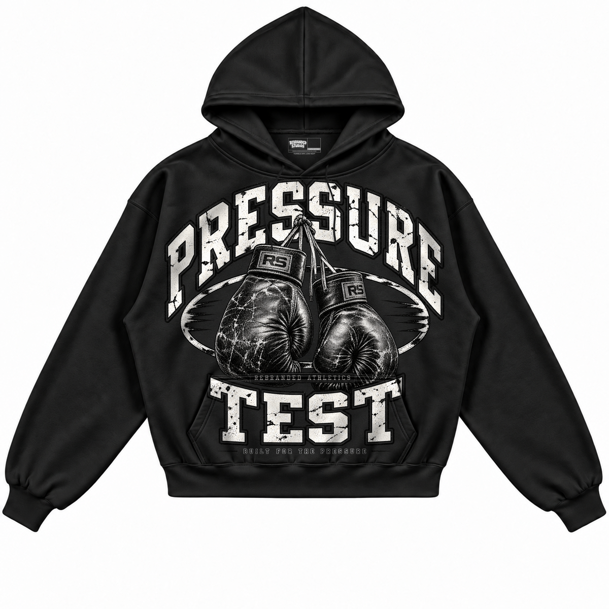 Rebranded Studios apparel — front without sneakers