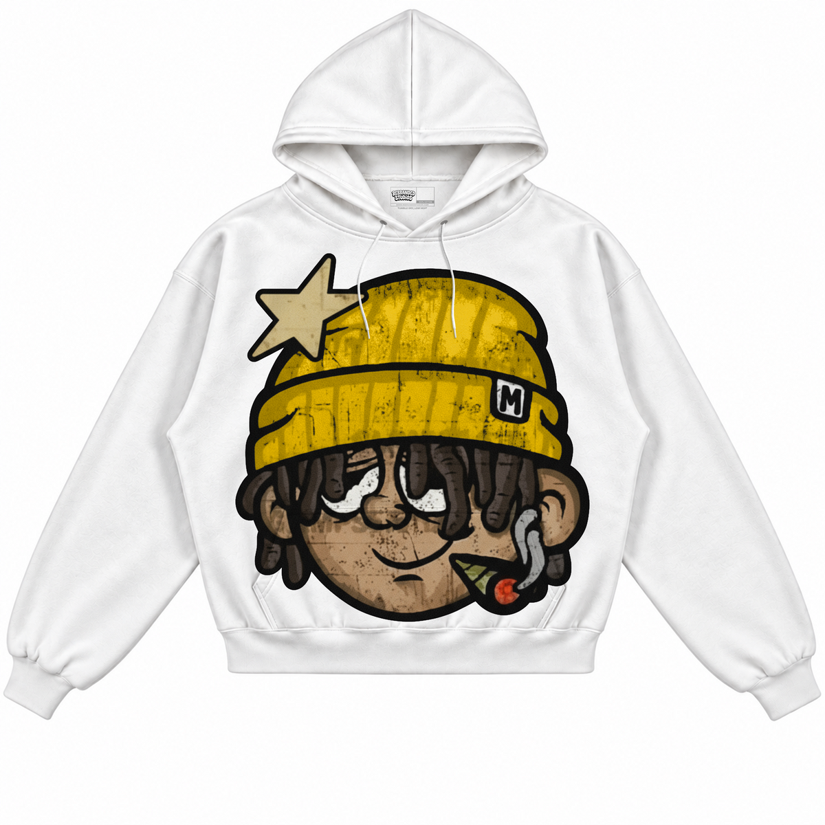 Rebranded Studios apparel — front without sneakers