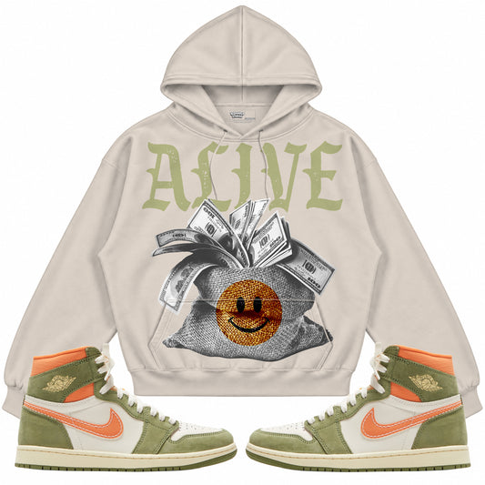 Rebranded Studios apparel — front styled with matching sneakers