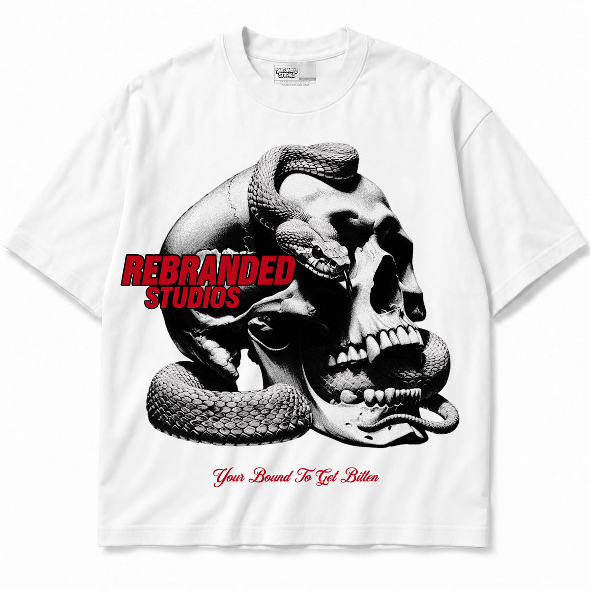 Rebranded Studios apparel — front without sneakers