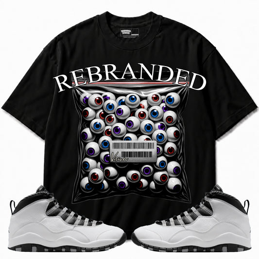Rebranded Studios apparel — front styled with matching sneakers