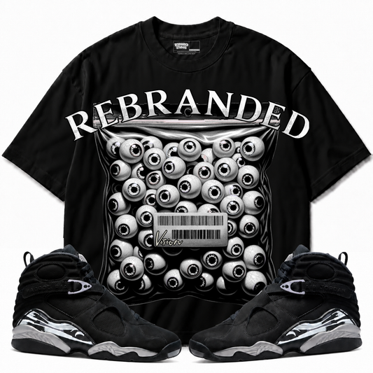 Rebranded Studios apparel — front styled with matching sneakers