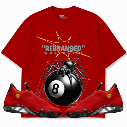 Rebranded Studios apparel — front styled with matching sneakers