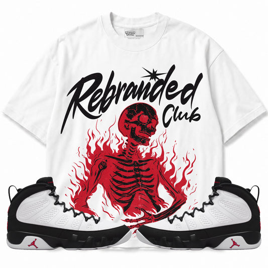 Rebranded Studios apparel — front styled with matching sneakers