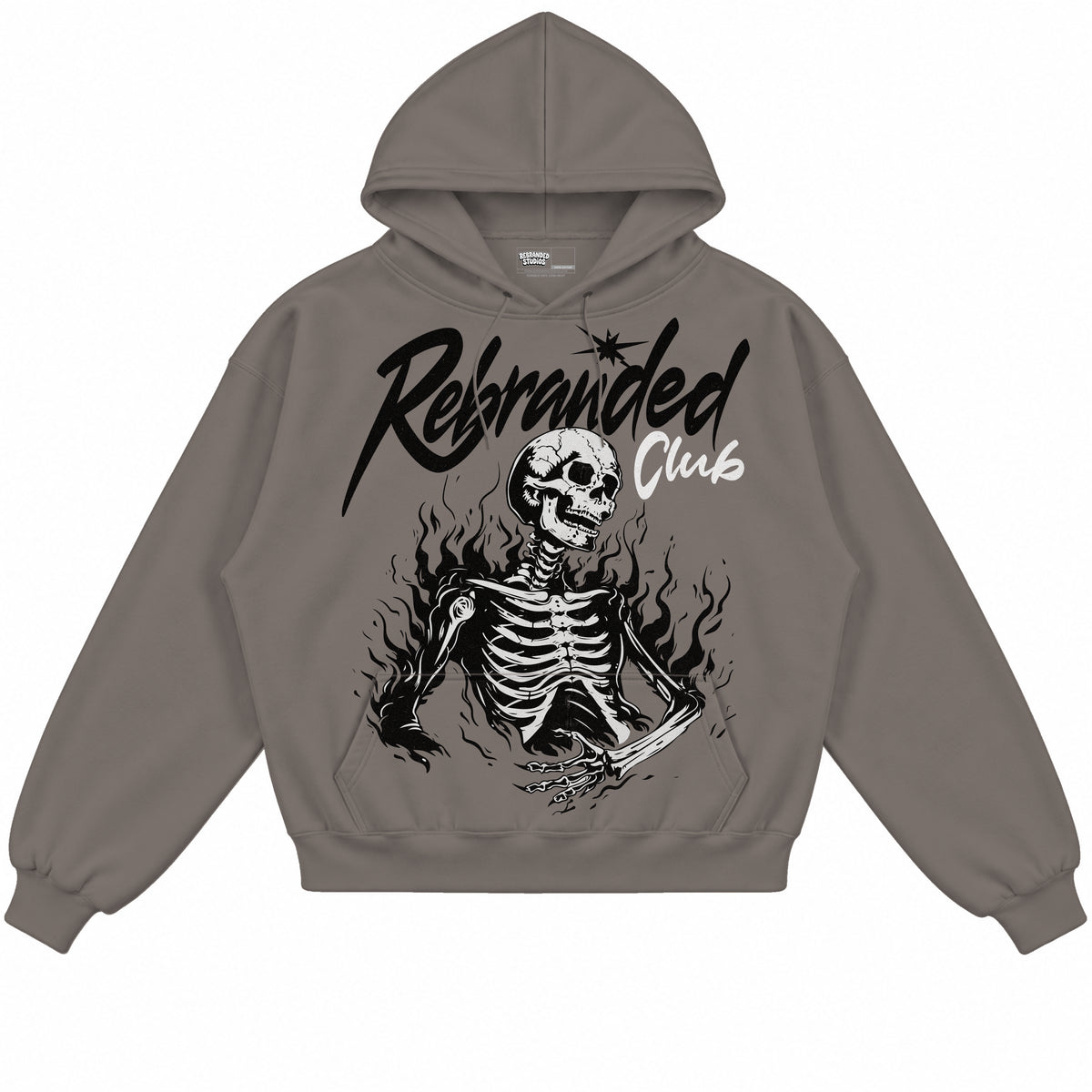 Rebranded Studios apparel — front without sneakers