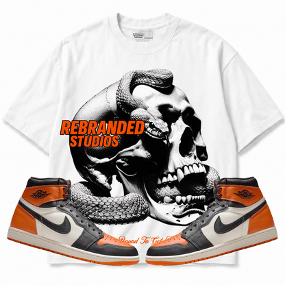 Rebranded Studios apparel — front styled with matching sneakers