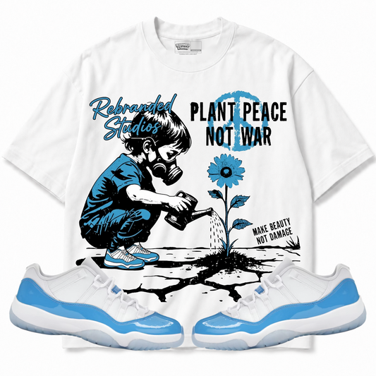 Rebranded Studios apparel — front styled with matching sneakers
