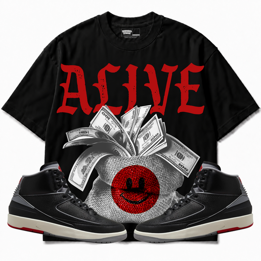 Rebranded Studios apparel — front styled with matching sneakers