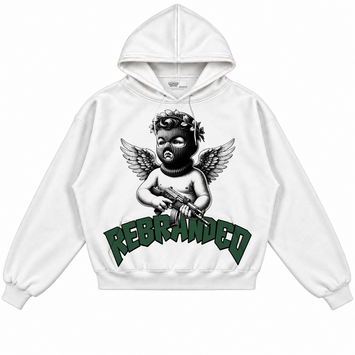 Rebranded Studios apparel — front without sneakers