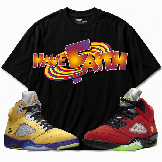 Rebranded Studios apparel — front styled with matching sneakers