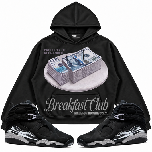 Rebranded Studios apparel — front styled with matching sneakers
