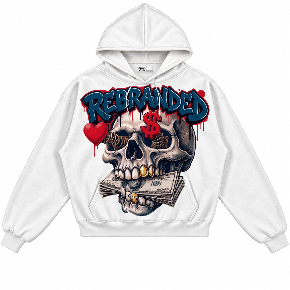 Rebranded Studios apparel — front without sneakers