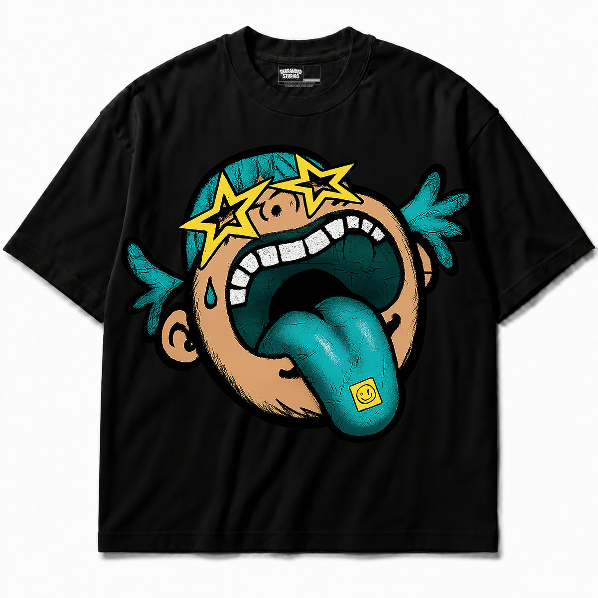 Rebranded Studios apparel — front without sneakers