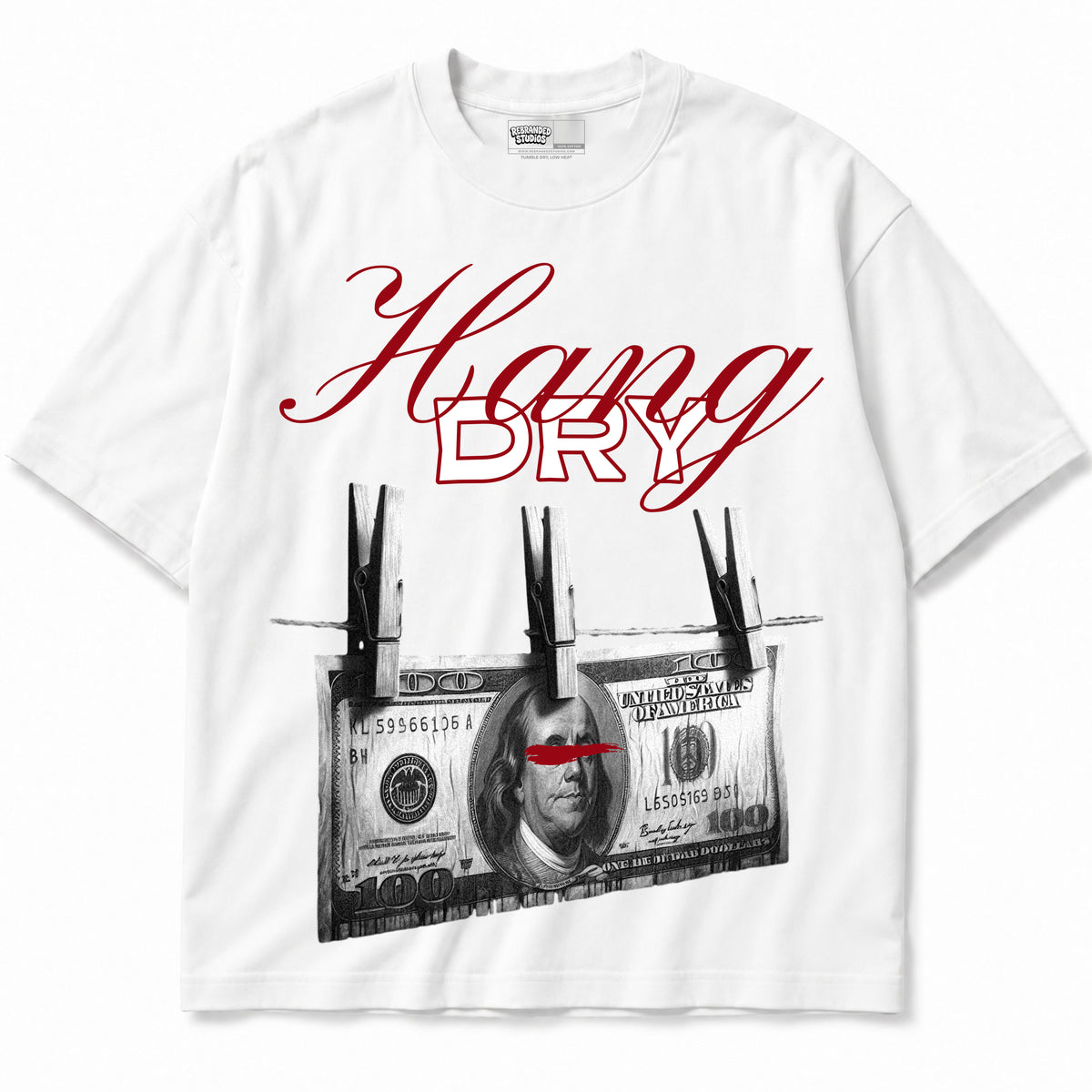 Rebranded Studios apparel — front without sneakers