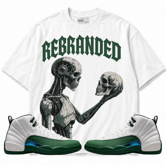 Rebranded Studios apparel — front styled with matching sneakers