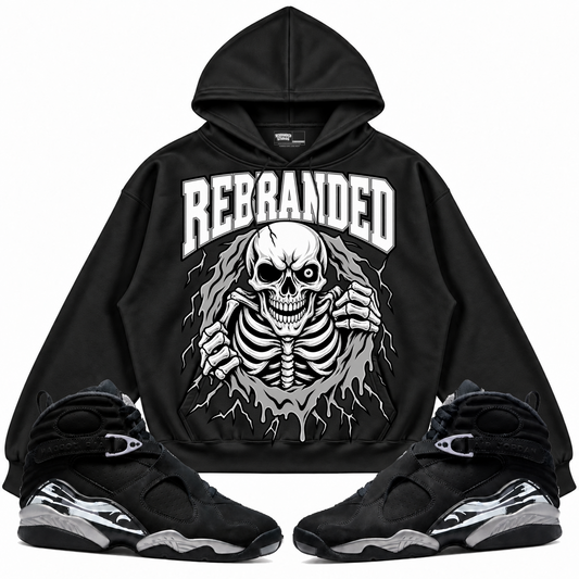 Rebranded Studios apparel — front styled with matching sneakers