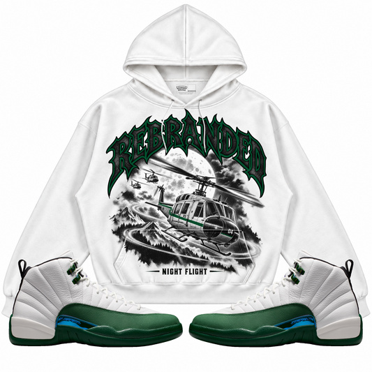 Rebranded Studios apparel — front styled with matching sneakers