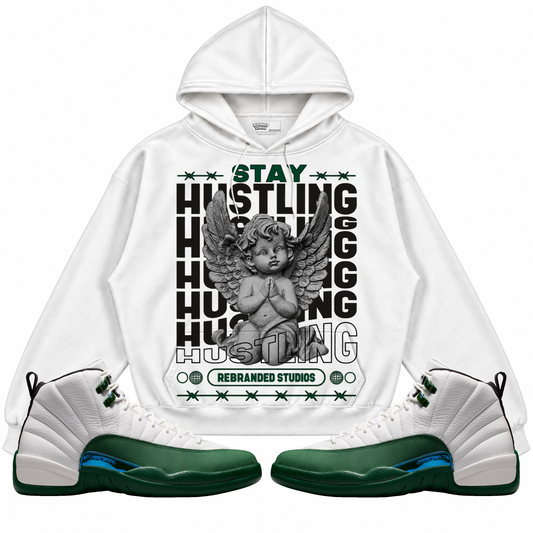 Rebranded Studios apparel — front styled with matching sneakers