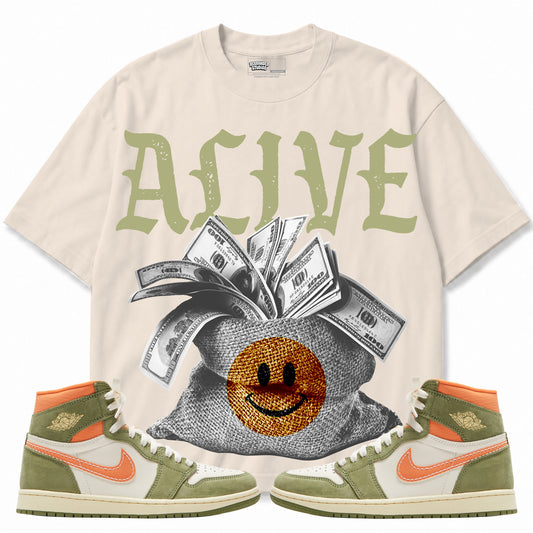 Rebranded Studios apparel — front styled with matching sneakers