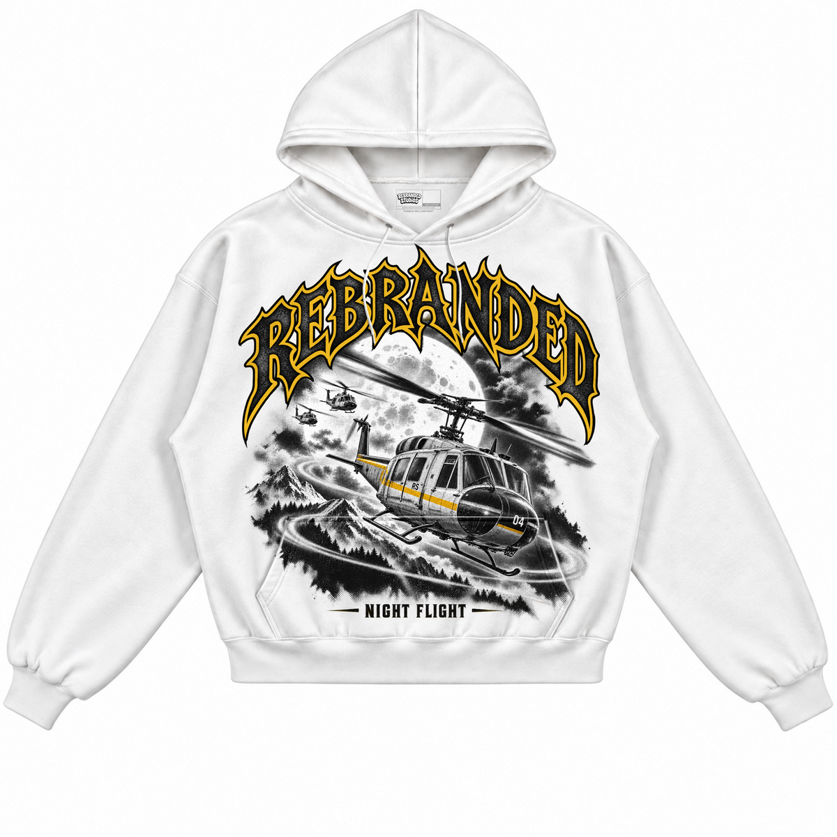 Rebranded Studios apparel — front without sneakers