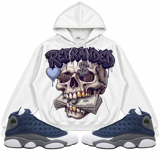 Rebranded Studios apparel — front styled with matching sneakers