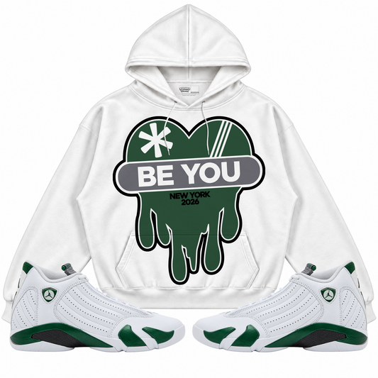 Rebranded Studios apparel — front styled with matching sneakers