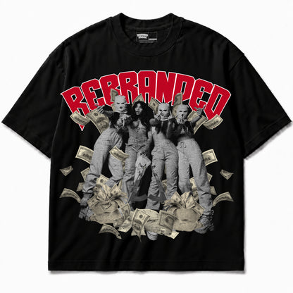 Rebranded Studios apparel — front without sneakers
