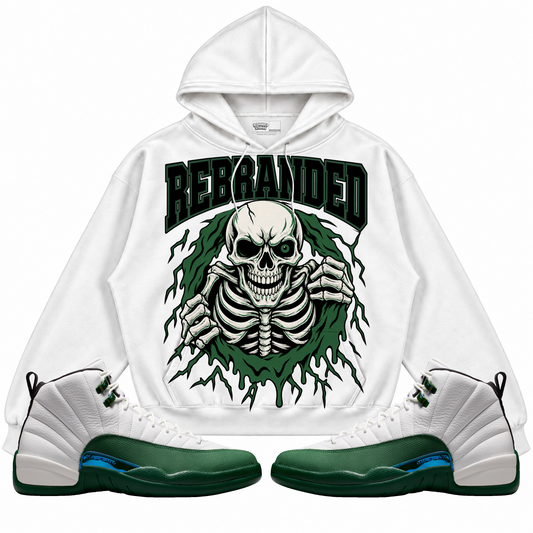 Rebranded Studios apparel — front styled with matching sneakers