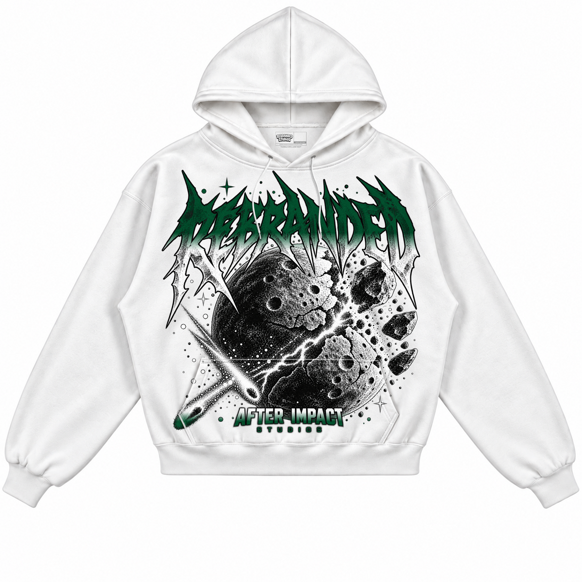Rebranded Studios apparel — front without sneakers