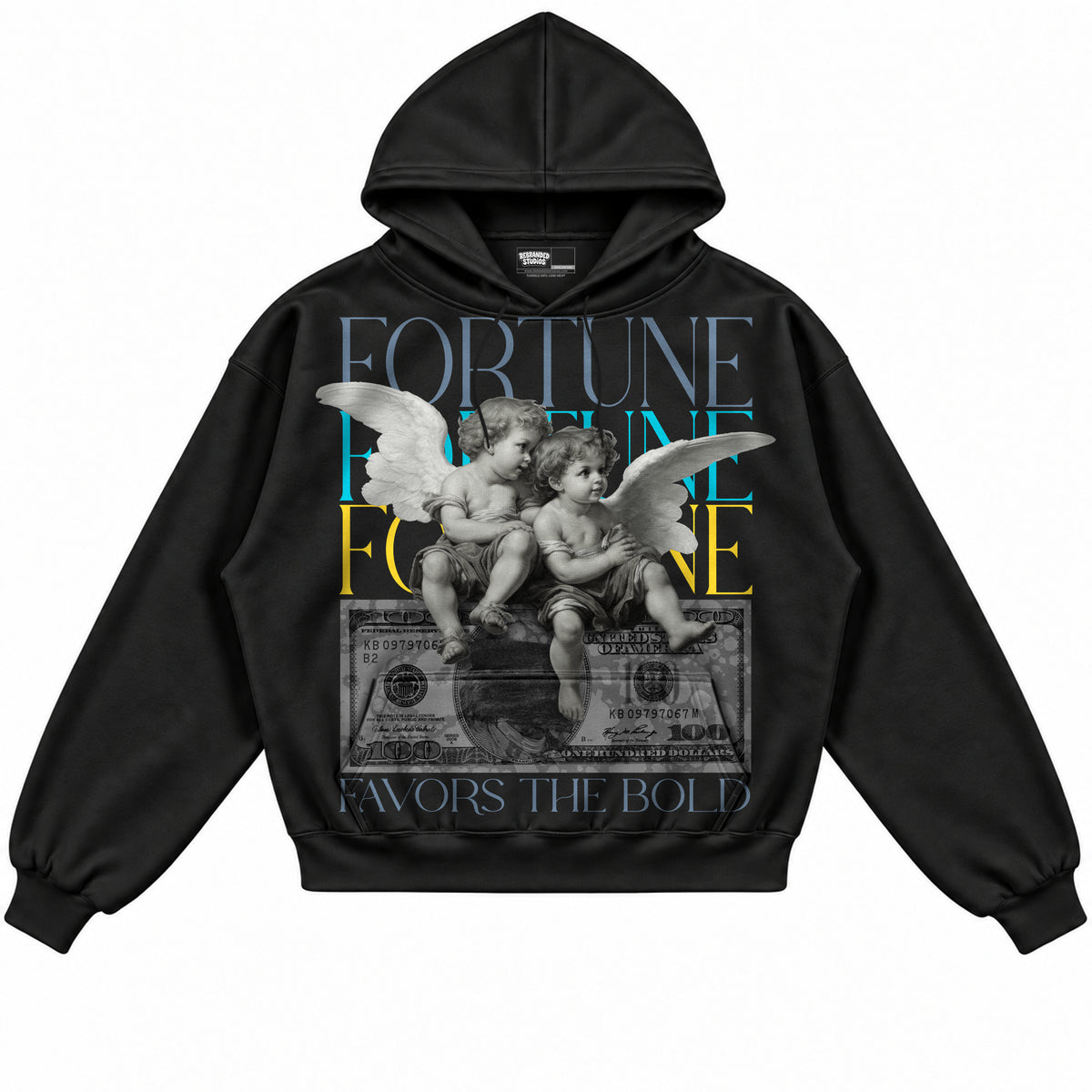 Rebranded Studios apparel — front without sneakers