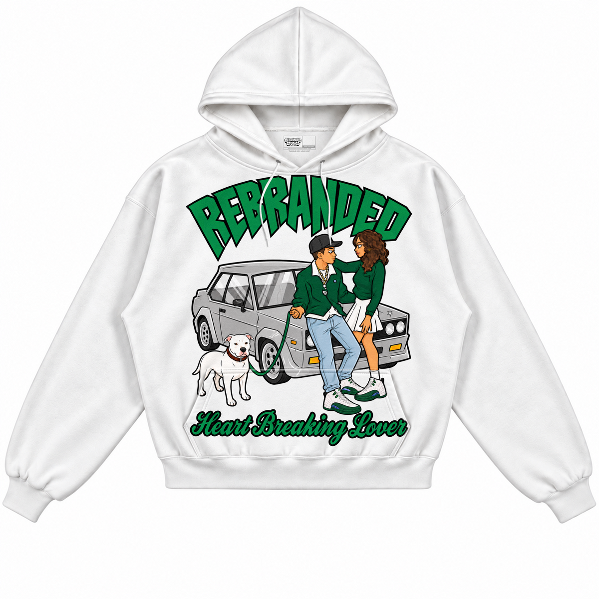 Rebranded Studios apparel — front without sneakers
